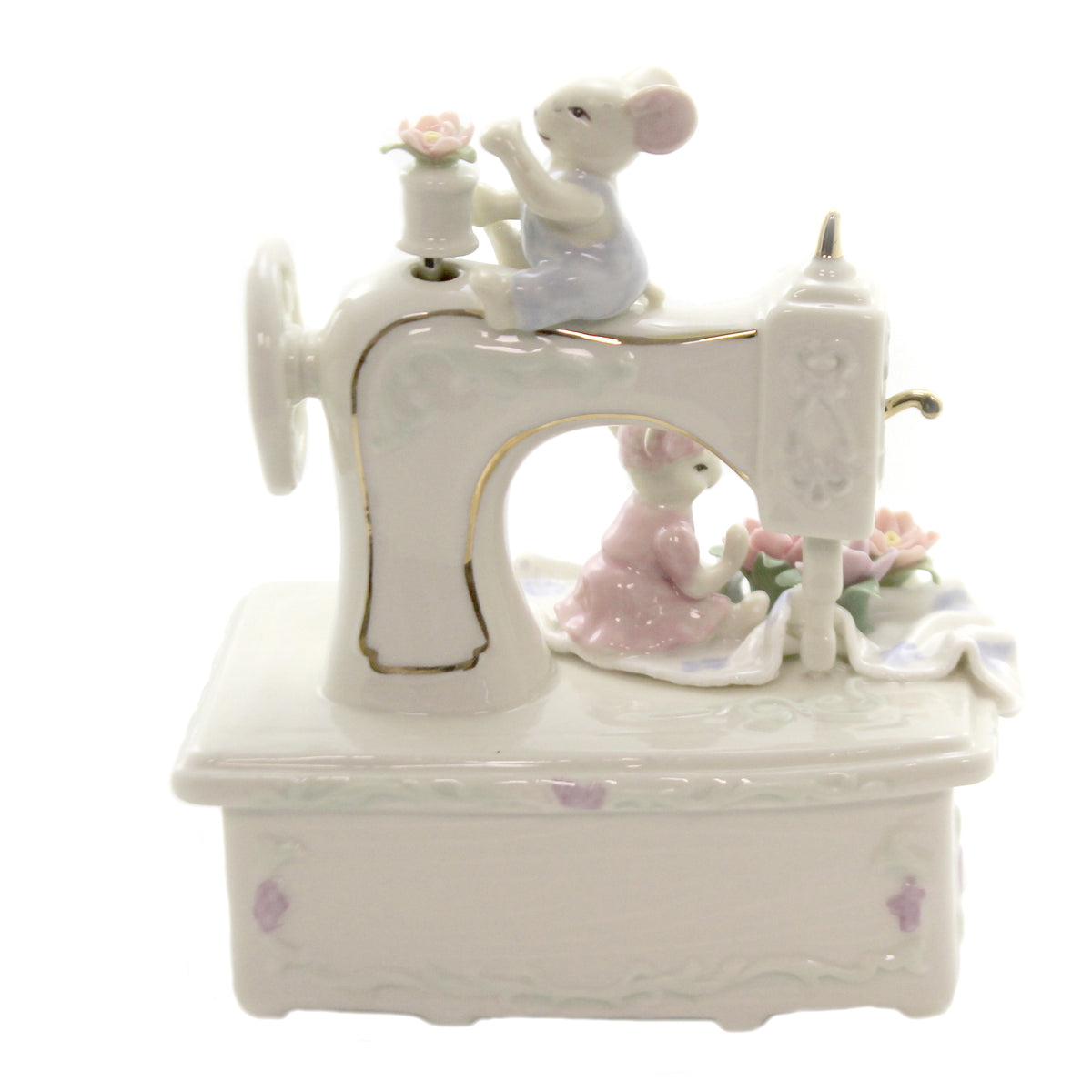 Figurine Mice With Sewing Machine - - SBKGifts.com