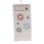Red And White Kitchen Starburst - One Towels 24 Inch, Cotton - Mid-Century 100% Cotton Mc08 (45158)