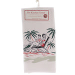 Red And White Kitchen Beach Day Kitchen Towel - 1 Towel 24 Inch, Cotton - Ocean Sand 100% Cotton Vl103 (45160)
