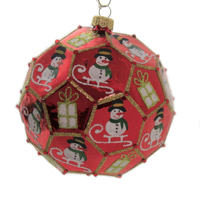 Holiday Ornaments Snowman On Sled - - SBKGifts.com