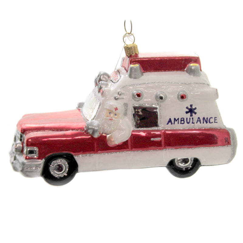 Holiday Ornaments Santa Driving Ambulance Emt Christmas S810 (45223)