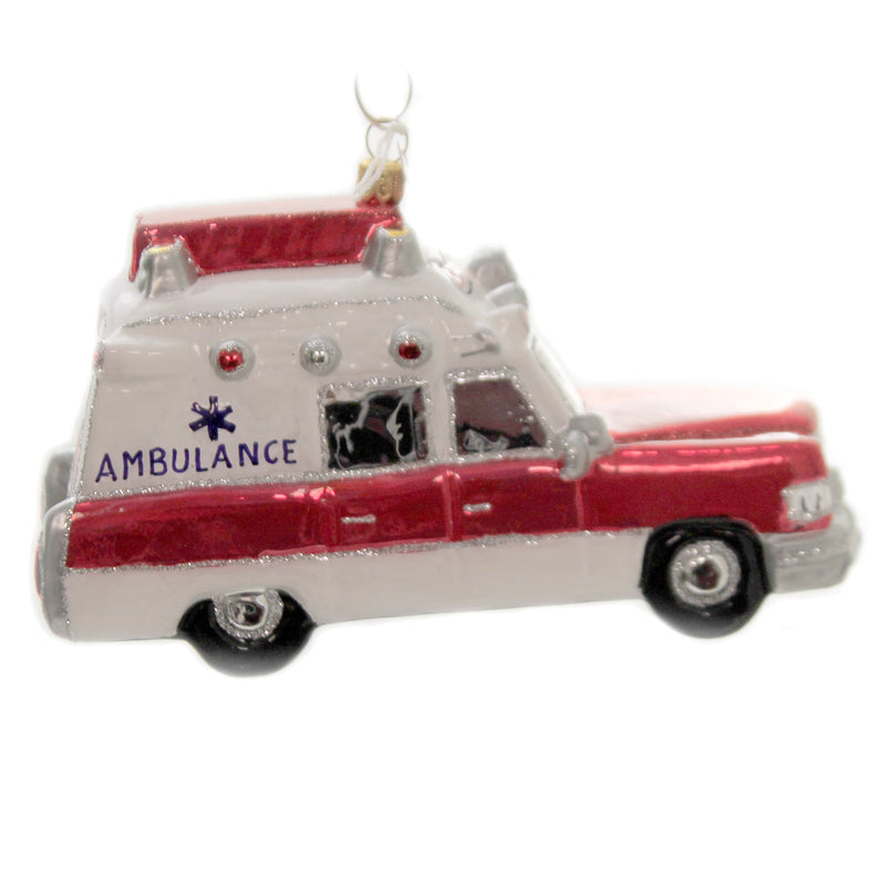 Holiday Ornaments Santa Driving Ambulance - - SBKGifts.com