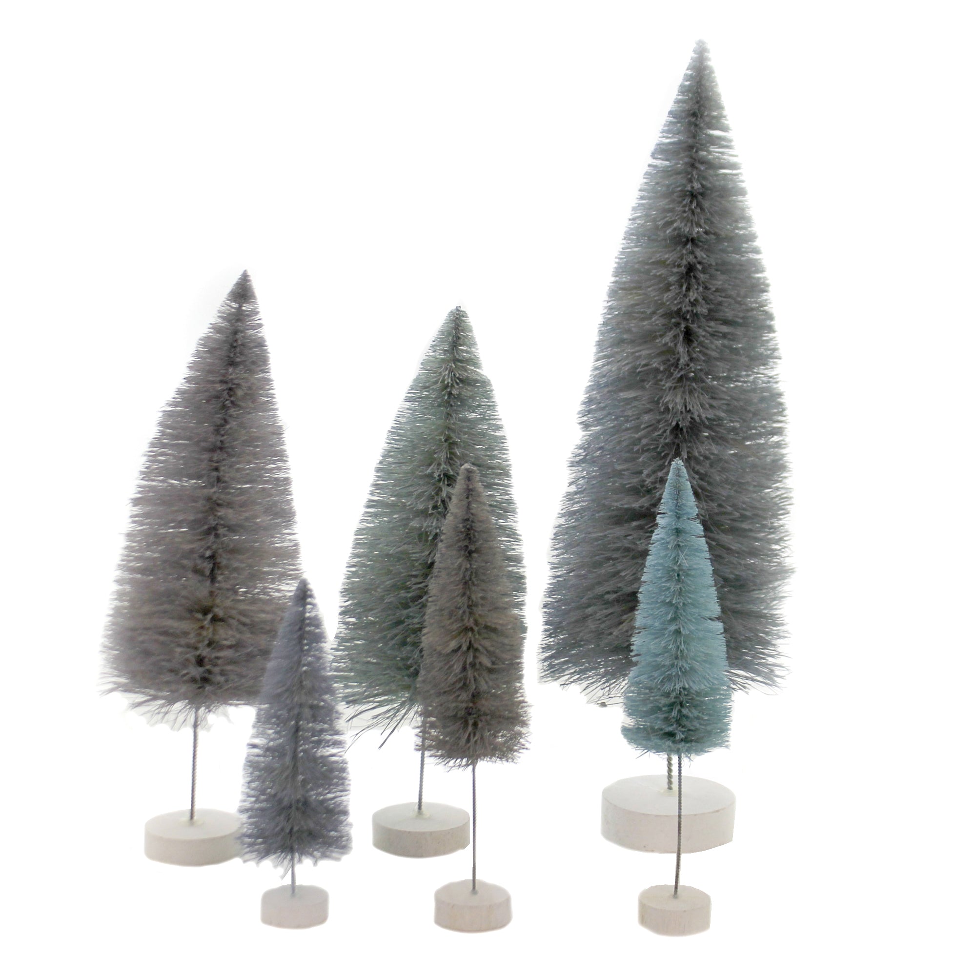 Cody Foster Spectrum Trees Winter Blue Decorative Tree Set - Thumbnail 4