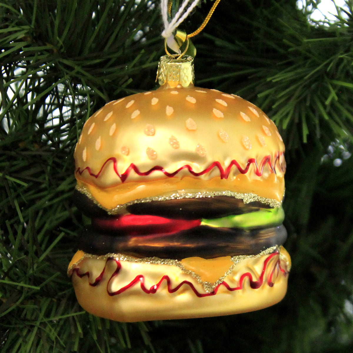 Holiday Ornaments Double Cheeseburger - - SBKGifts.com