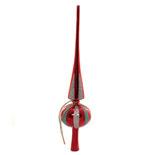 Tree Topper Finial Red Modern Tree Topper - - SBKGifts.com
