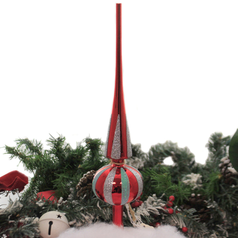 Tree Topper Finial Red Modern Tree Topper - - SBKGifts.com