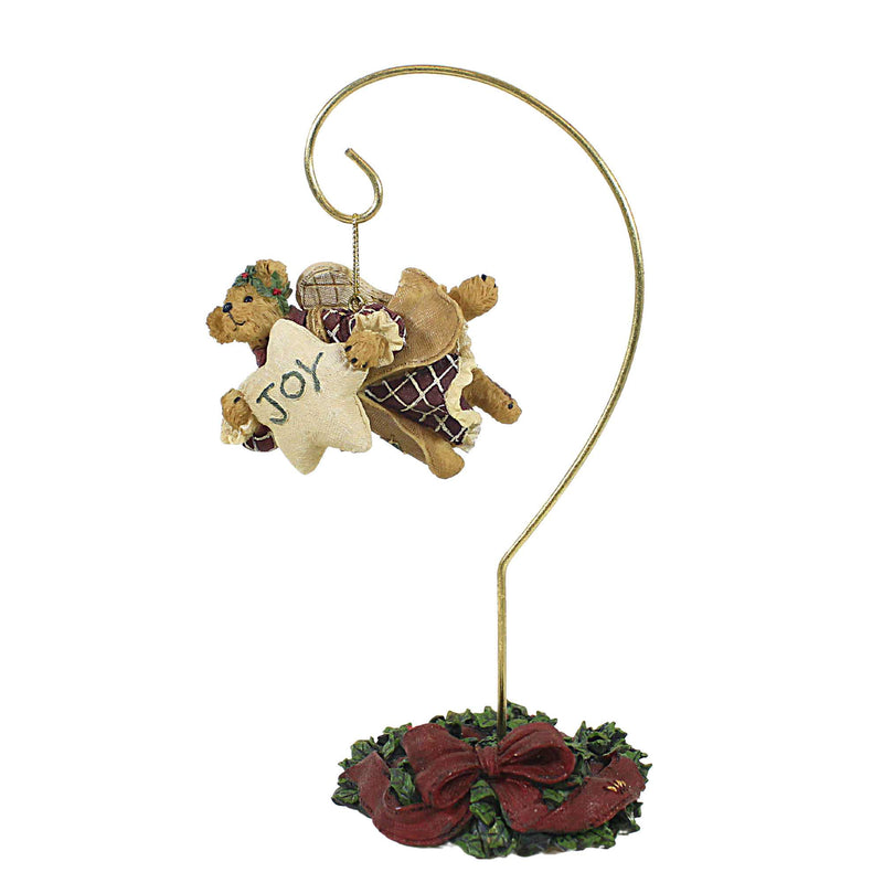 Boyds Bears Resin Joy To The World Ornament & Stand - 1 Ornament And Stand 7.5 Inch, Resin - Christmas Bearstone Angel 4014495 (4553)