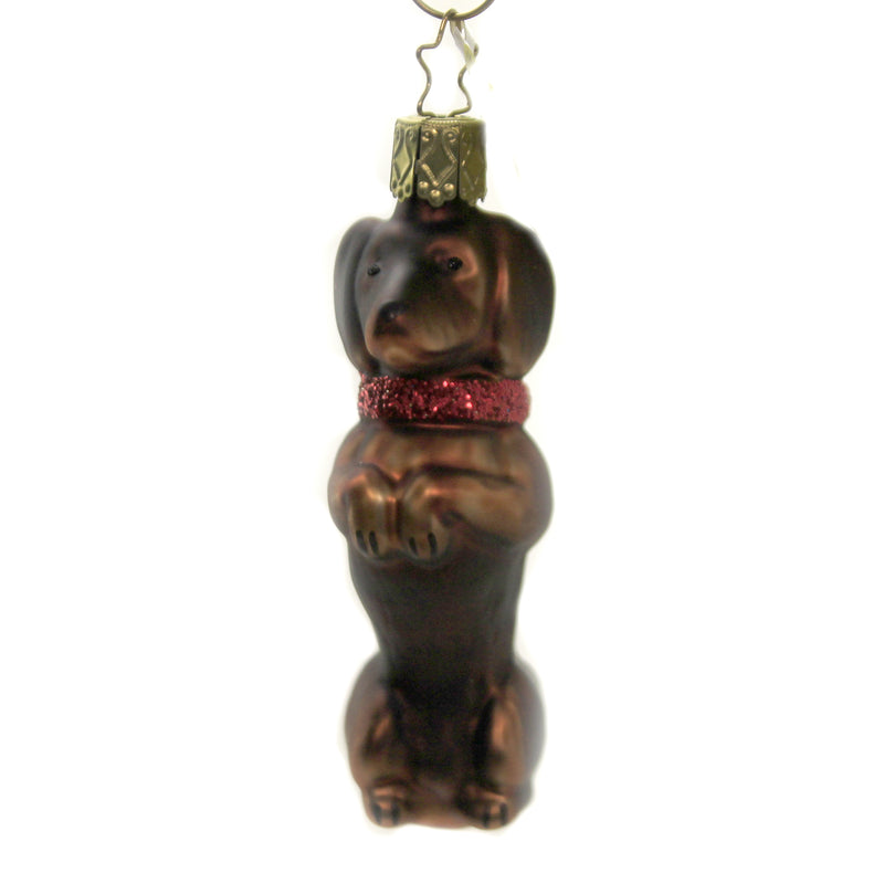 Inge Glas Dachshund. Glass Hot Dog Pet Long Body 10096S020 (45578)
