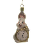 Bunny Time - One Ornament 4.5 Inch, Glass - Stop Watch Rabbit 10058S020 (45583)