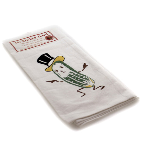 Red And White Kitchen Mr Pickle Flour Sack Towel - - SBKGifts.com