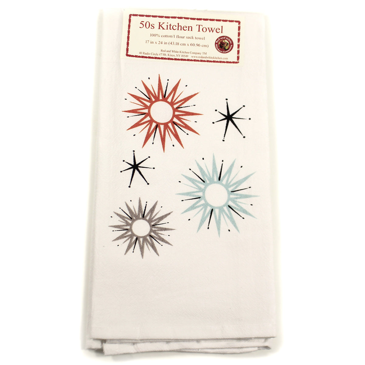 Red And White Kitchen Mid Century Modern #1 Towel Set - - SBKGifts.com
