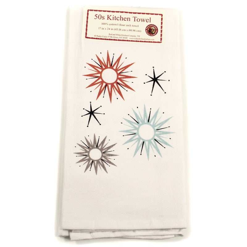 Red And White Kitchen Mid Century Modern #1 Towel Set - - SBKGifts.com