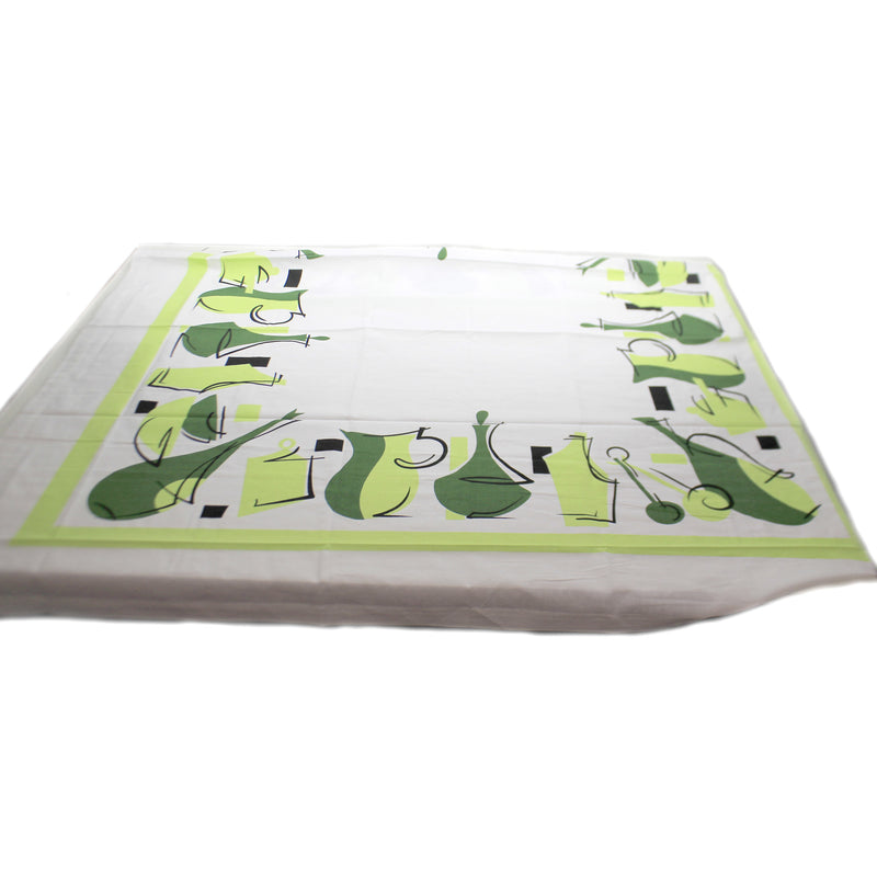 Tabletop Mid Century Moderne Jugs 52X52 Fabric Tablecloth 100% Cotton Mc200 (45623)