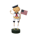 Lori Mitchell Aye Aye Adam - One Figurine 5.75 Inch, Polyresin - Sailor Patriotic Flag Americana 22475 (45631)