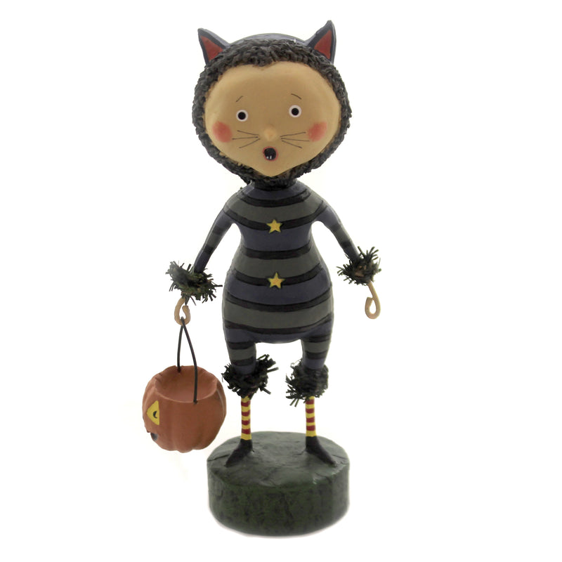 Lori Mitchell Sour Puss Polyresin Pumpkin Halloween Cat 11097. (45667)