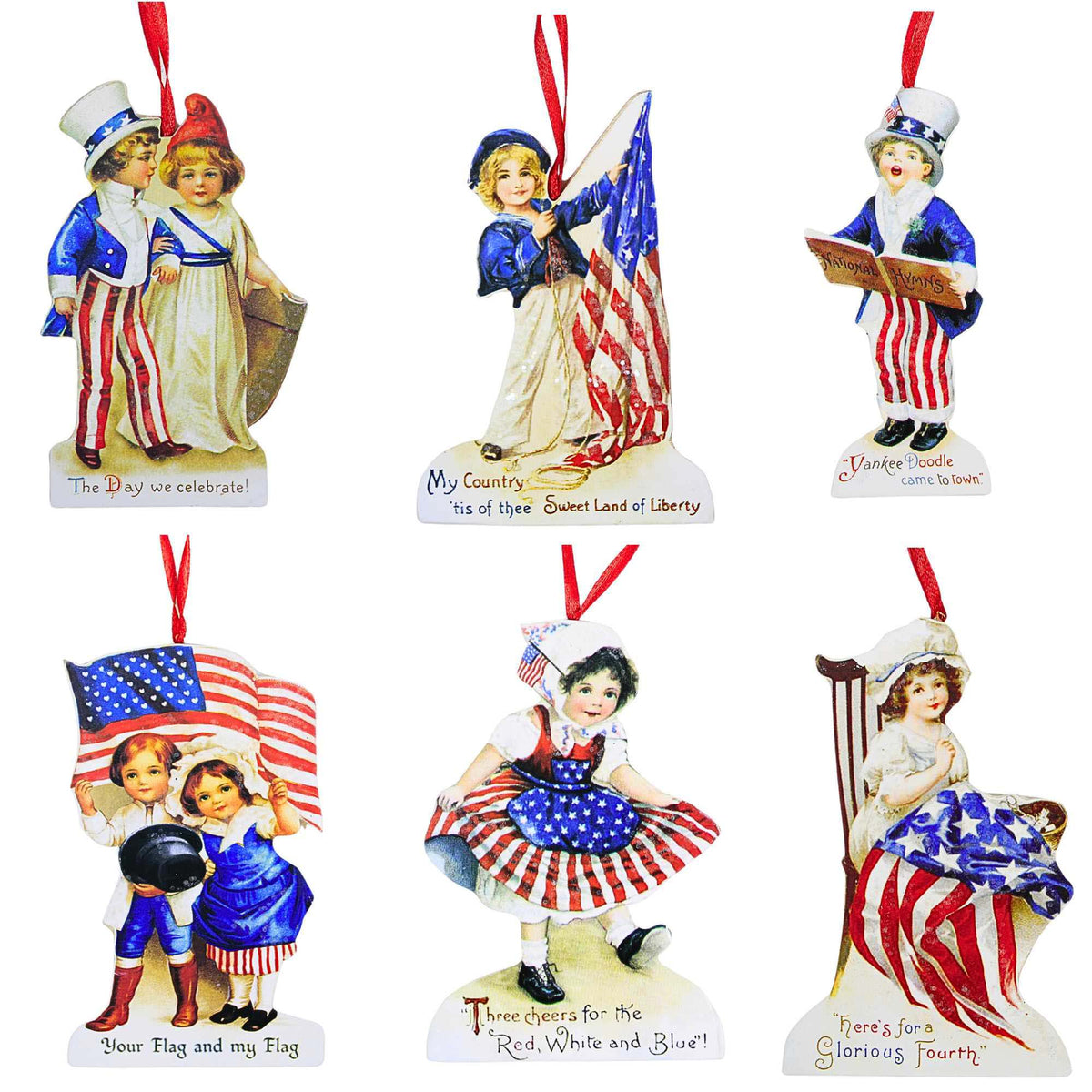 (45715) Americana Die Cut Ornaments S/6