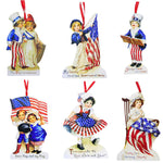 Patriotic Americana Die Cut Ornaments S/6 Ornament Patriotic Star Stripe Rl6570 Set/6 (45715)
