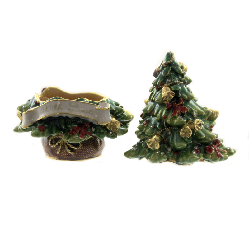 Hinged Trinket Box With Love Christmas Tree - - SBKGifts.com
