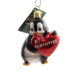 Old World Christmas Best Babysitter Ornament Penguin Heart 36277 (45762)