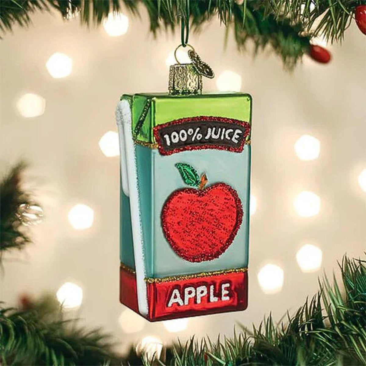 Old World Christmas Apple Juice Box - - SBKGifts.com