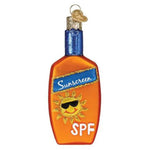 Old World Christmas Sunscreen - One Ornament 4 Inch, Glass - Spf Fun Sun Beach 32414 (45781)