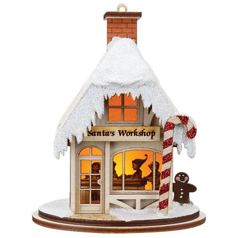 Ginger Cottages Santa's Workshop - - SBKGifts.com