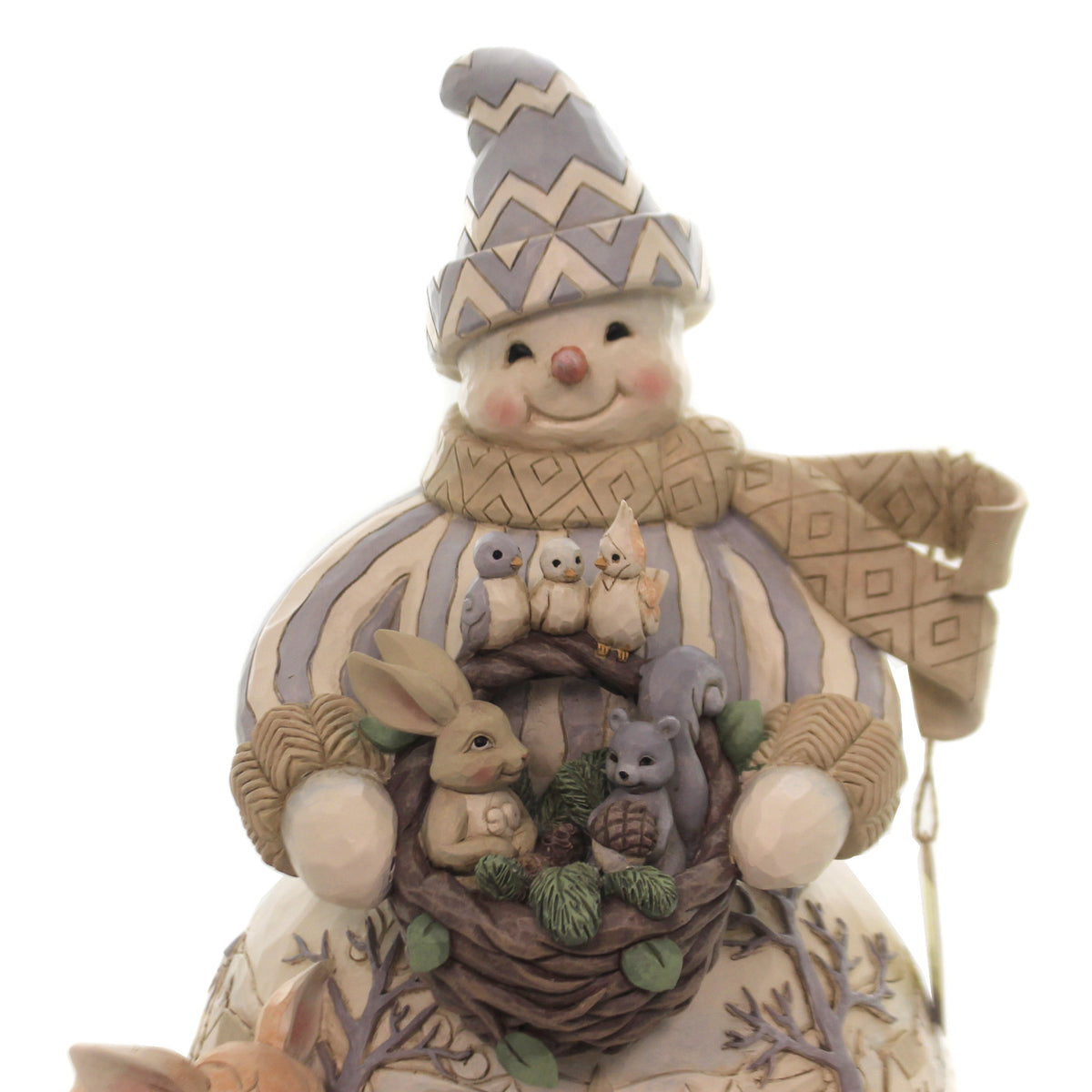 Jim Shore White Woodland Snowman Statue - - SBKGifts.com