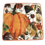 Tabletop Harvest Home Platter Ceramic Thanksgiving Pumpkin Squirrel 9594663 (45989)