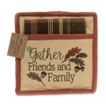 Friends/ Family Potholder Set - Pot Holder And Towel 9 Inch, Cotton - Fall Dishtowel Acorns 81761 (46000)
