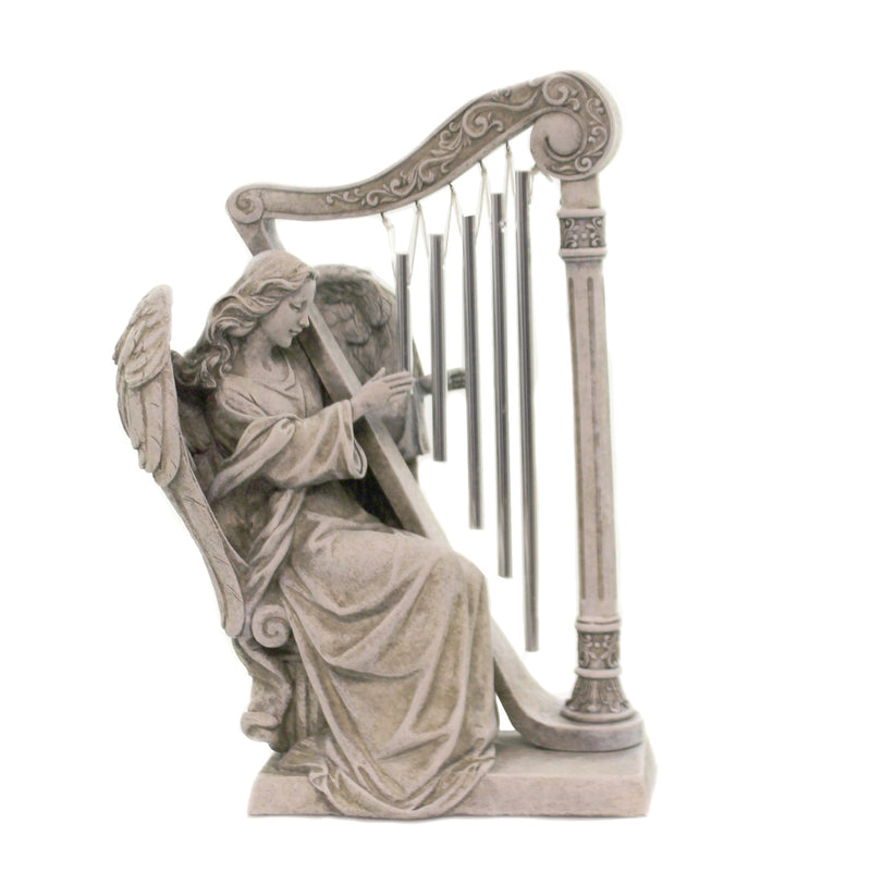 Home & Garden Angel With Harp Polyresin Windchime Bereavement 68367 (46010)