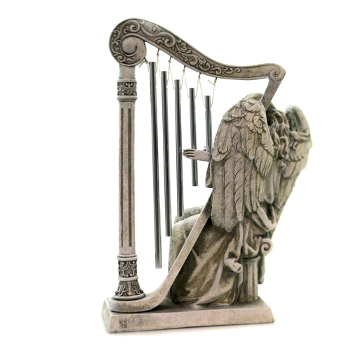 Home & Garden Angel With Harp - - SBKGifts.com