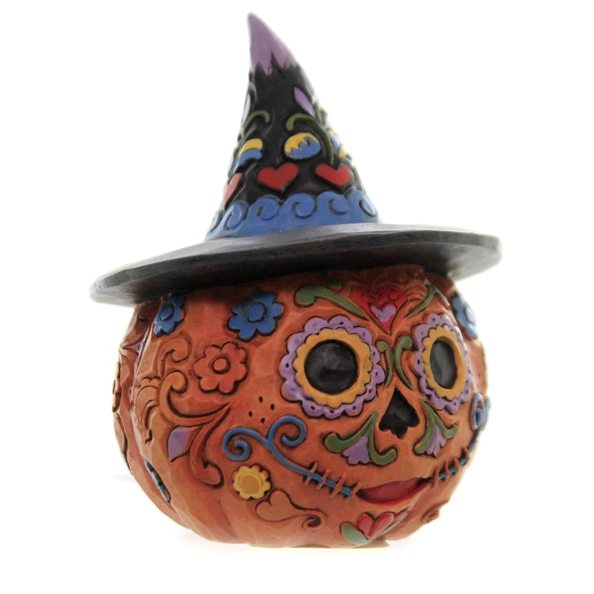 Jim Shore Day Of Th Dead Pumpkin Mini - - SBKGifts.com