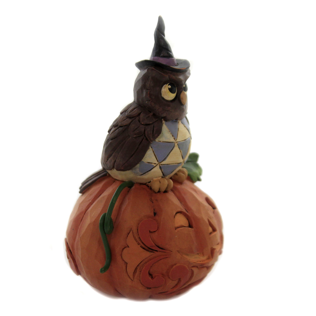 Jim Shore Mini Jack-O-Lantern With Owl - - SBKGifts.com