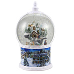Christmas Led Santa Swirldome Rotation Plastic Village Reindeer 133256 (46106)