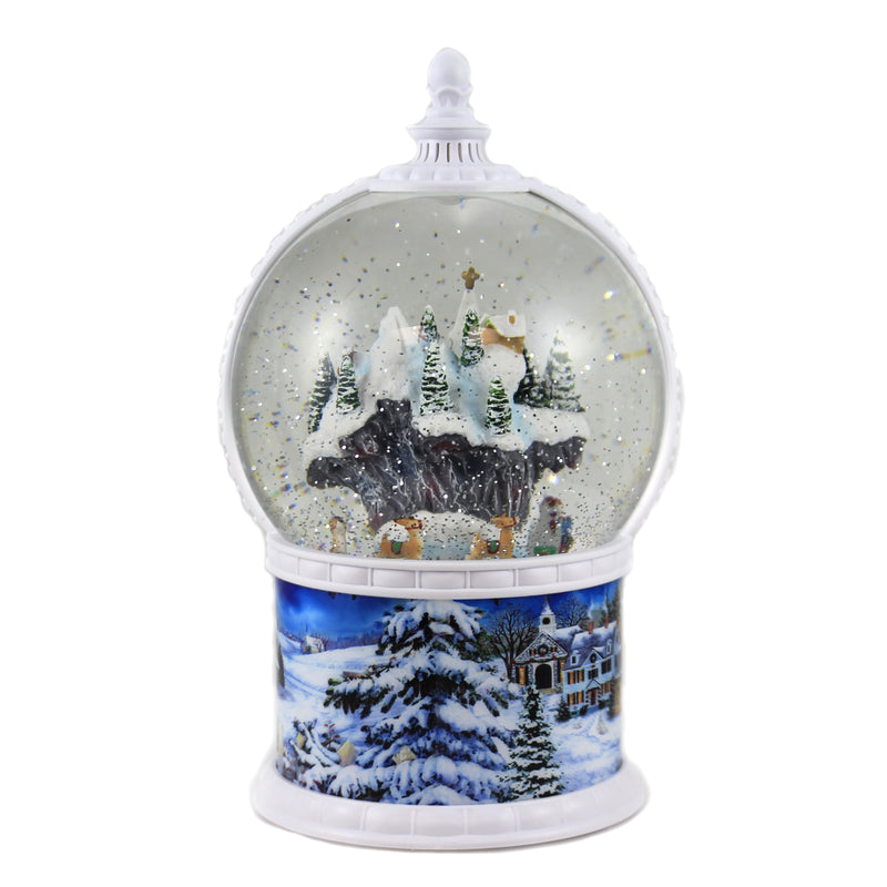 Christmas Led Santa Swirldome Rotation - - SBKGifts.com