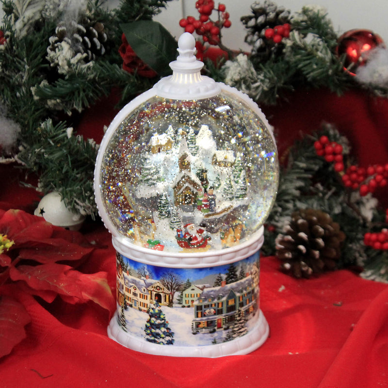 Christmas Led Santa Swirldome Rotation - - SBKGifts.com