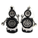 Holiday Ornament Snowman Tire Ornament Wrench Snowflake Hubcaps 131115