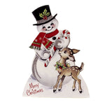 Christmas Sparkle Snowman & Deer Wood Dummy Board Lowe Winter Rl9825 (46140)