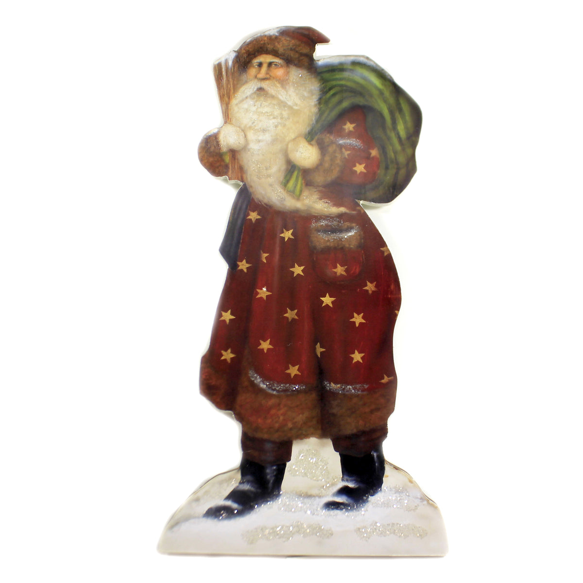 (Sec46142) Seconds Victorian Santa & Green Bag