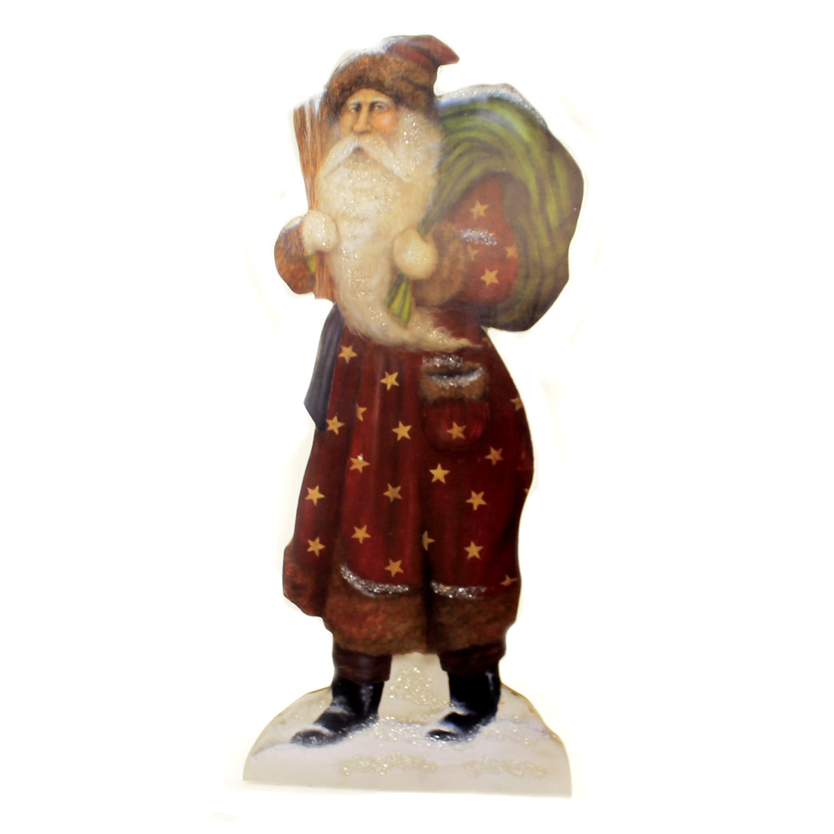 Bethany Lowe Victorian Santa & Green Bag - - SBKGifts.com
