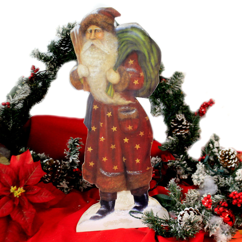 Bethany Lowe Victorian Santa & Green Bag - - SBKGifts.com