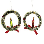 Christmas Traditional Candle In Wreath - - SBKGifts.com
