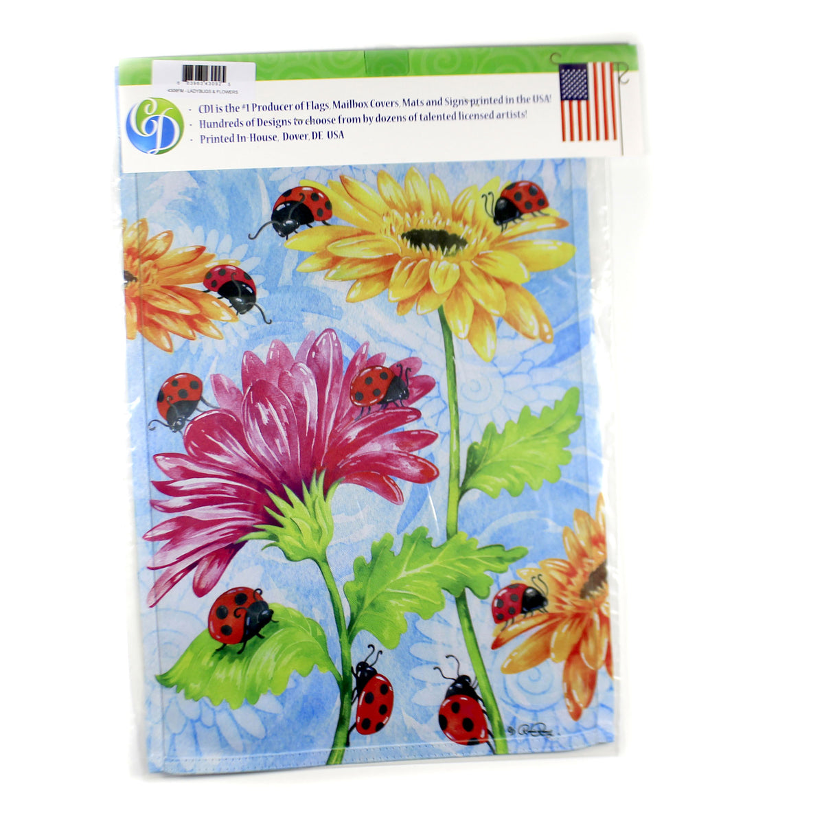 Home & Garden Ladybugs & Flowers Garden Flag - - SBKGifts.com