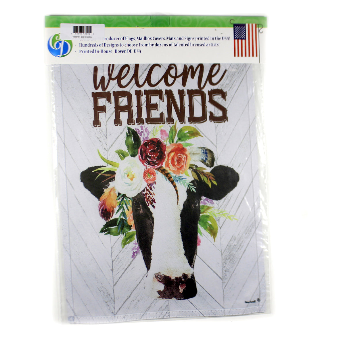 Home & Garden Boho Cow Garden Flag - - SBKGifts.com