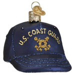 Old World Christmas Coast Guard Cap Glass U S Military 32400 (46273)
