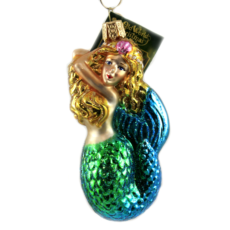 Old World Christmas Seashell Mermaid Glass Aquatic Creature 10234