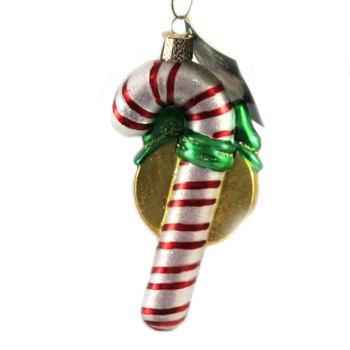 Old World Christmas Candy Cane W/Bow - - SBKGifts.com
