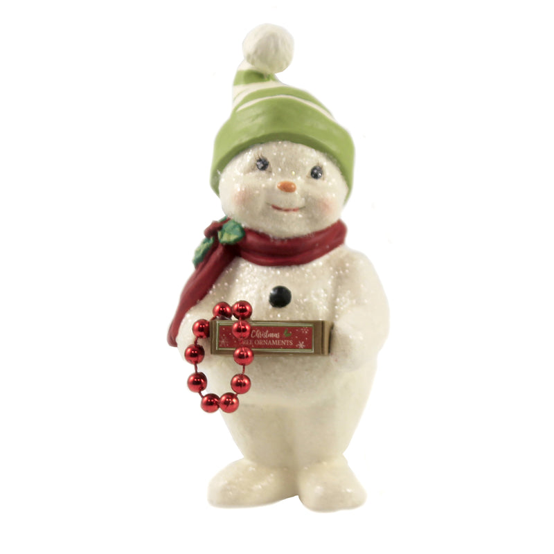 Christmas Deck The Halls Snowman. Polyresin Box Of Ornaments Td9079