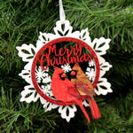 Holiday Ornament Snowflake Cardinal - - SBKGifts.com