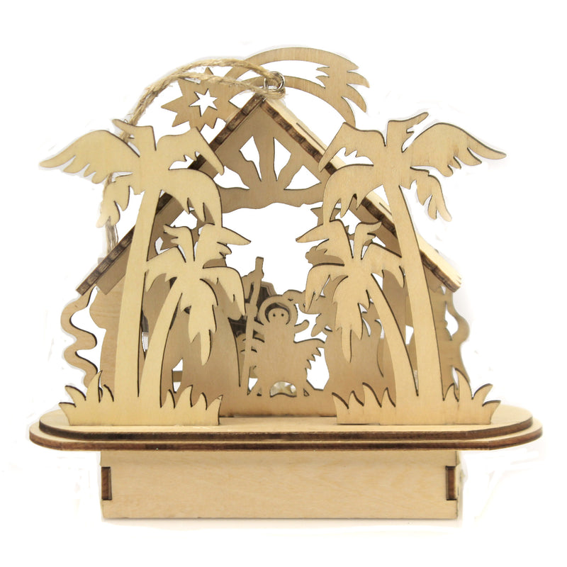 Holiday Ornament Laser Nativity - - SBKGifts.com